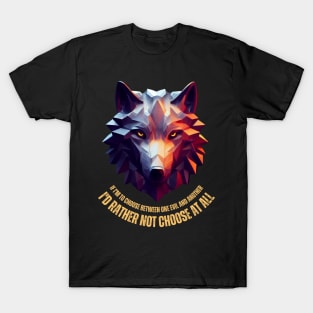 One Evil and Another - Silver Wolf - Fantasy - Witcher T-Shirt